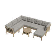 8PCS Outdoor Sofa Set Lounge Patio Furniture Beige Garden Seating Set
