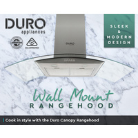 Wall Mount Range Hood Commercial Staineless Steel Canopy 90cm
