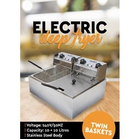Commercial Electric Deep Fryer with Twin 20L Basket