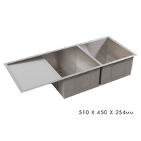 Handmade 304 Stainless Steel Sink 111.4 x 45 x 20.5cm