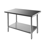 Commercial 430 Stainless Steel Kitchen Work Bench L 121.9 x W 61 x H 90cm