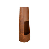 Tardis Round Rustic Fireplace 38 x 38 x 100cm