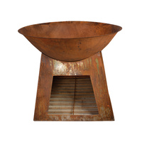 Rustic Wood Store Firebowl 50cm 71 x 71 x60cm