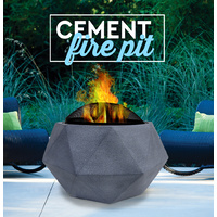 Cement Octagon Fire Pit 65 x 65 x 45cm