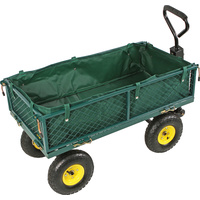 4 Wheel Garden Mesh Side Cart Wagon Load Capacity 230kg