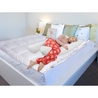 Maternity pillow sleeping body support 82x140cm white