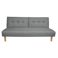 Scandi Linen Look 3 Seater Sofa Bed Grey