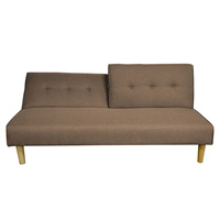 Scandi Linen Look 3 Seater Sofa Bed Brown