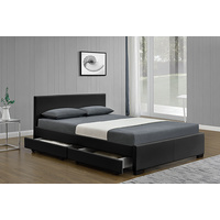 Abbey King Size Black 4 Drawers Storage Bed 203 x 183 x 89cm