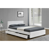 Abbey King Size White 4 Drawers Storage Bed 203 x 183 x 89cm