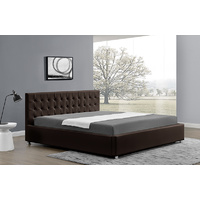 Harlo King Size Gas Lift Mat PU Leather Brown 183 x 203cm