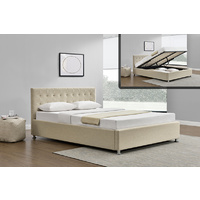 Harlo Queen Size Gas Lift Fabric Sand 152 x 203cm