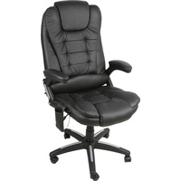 Brand New 8 Point Massage Balck Synthetic Leather Office Chair with Heating