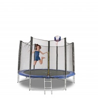 Trampoline 8ft/2.4m with Ladder and Basketball Hoop