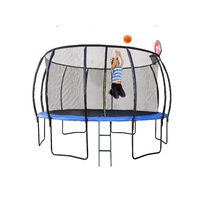 8ft/244cm Trampoline with Ladder and Basketball Hoop