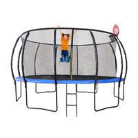 12ft/366cm Trampoline with Ladder and Basketball Hoop