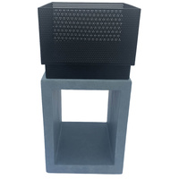 Firebowl On Console Square Cement 35 x 35 x 72cm