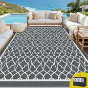 Large 274x366cm Outdoor Rug Reversible Dual-Sided Patio Carpet Mat