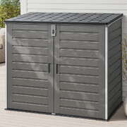  Outdoor Storage Box 1170L Container Lockable Cabinet Tool Organizer Shed Grey