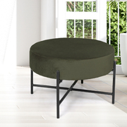 Complete Your Vanity with a Round Dressing Stool and Ottoman