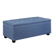 Premium Storage Ottoman - Blue