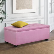 Premium Storage Ottoman - Pink