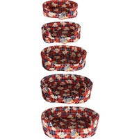 Set of 5 Beds for Pets 4 Assorted Colours