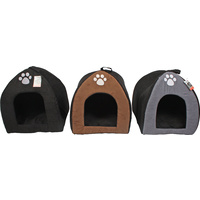 Paw Print Suede Cat Pod 36 x 36 x 38cm
