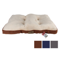 Pet Bed Quilted Plush Top Linen Bottom 80X55X6 3 Asstd