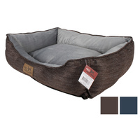 Pet Bed Rect Plush Lining Non Skid Bottom 65X50X20 2 Asstd