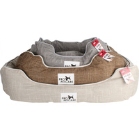 Set of 3 Ped Bed Deluxe Cross Hatch S 47 x 37 x 17cm  M 61 x 48 x 18cm  L 75 x 58 x 19cm
