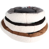Pet Bed Microfibre Sherpa Top S 50 x 50 x 10cm M 60 x 60 x 10cm L 70 x 70 x 10cm