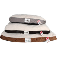 Pet Bed Microfibre Sherpa Top S 60 x 40 x 10cm M 75 x 50 x 10cm L90 x 60 x 10cm