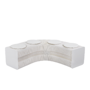 Folding Paper Bench 4 Seat PU Leather Cushions | EXTG
