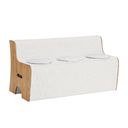Folding Paper Sofa 3 Seater 300kg Accordion Bench | EXTG