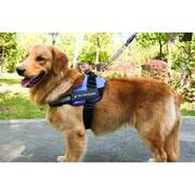 Adjustable Dog Harness Vest Chest Walk Out L BLUE 