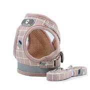 Puppy Chest Strap Pug and Leash Set XS PINK 