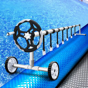 Swimming Pool Cover Blanket with Roller Wheel Adjustable 10 X 4m 