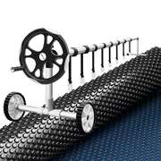 600 Micron Swimming Pool Solar Cover With Roller 5.55m Black