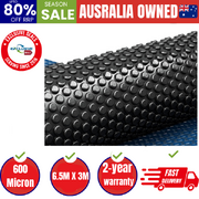 Pool Cover 600 Micron 6.5x3m Swimming Pool Solar Blanket Blue Black
