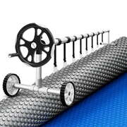 Pool Cover 600 Micron Solar Heat Blanket LDPE 8x4.2m w/ 5.55m Roller