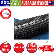 Pool Cover 600 Micron 8.5x4.2m Swimming Pool Solar Blanket Blue Black