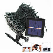 25M 200LED String Solar Powered Fairy Lights Garden Christmas Decor Multi Colour