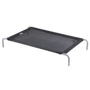 Elevated Dog Bed Durable Raised Trampoline for Large Dogs 90x137cm Black