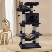 Cat Tree 145Cm Tower Scratching Post Scratcher Wood House Large Bed