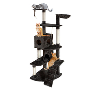 Cat Tree 193Cm Tower Scratching Post Scratcher House Trees Grey