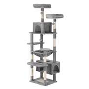 Cat Tree 184cm Tower Scratching Post Trees Scratcher Condo House Light Grey