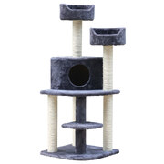 Cat Tree Tower Scratching Post Scratcher 126cm Condo Trees House Grey