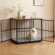 Large Dog Crate Furniture 93cm Dog Cage Puppy Pet Wooden Black