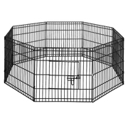 2X24" 8 Panel Dog Playpen Pet Fence Exercise Cage Enclosure Play Pen